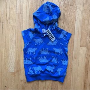 Bonds hooded sleeveless cheetah sweatshirt 5T